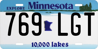MN license plate 769LGT