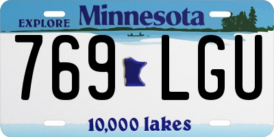 MN license plate 769LGU