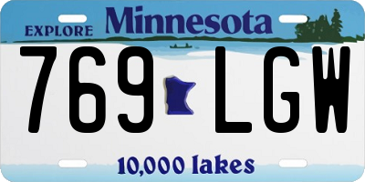MN license plate 769LGW