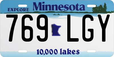 MN license plate 769LGY