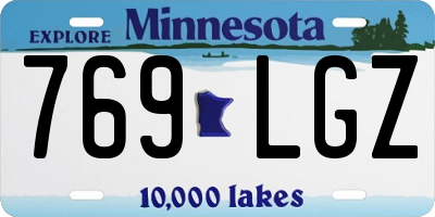 MN license plate 769LGZ