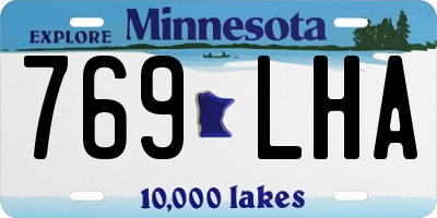 MN license plate 769LHA