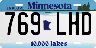 MN license plate 769LHD