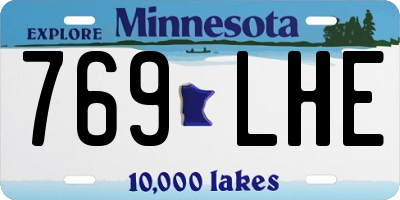 MN license plate 769LHE
