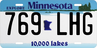 MN license plate 769LHG