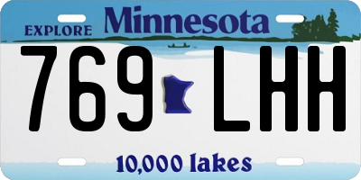 MN license plate 769LHH