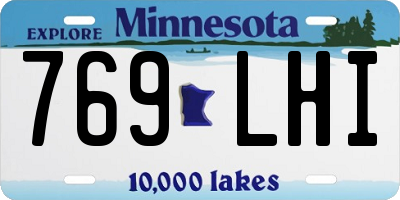 MN license plate 769LHI