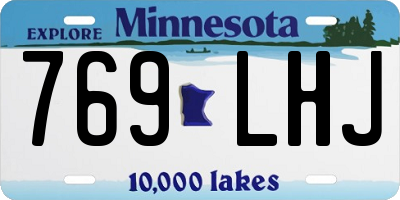 MN license plate 769LHJ