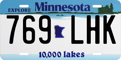 MN license plate 769LHK