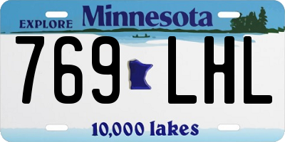 MN license plate 769LHL