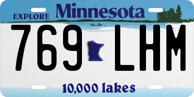 MN license plate 769LHM