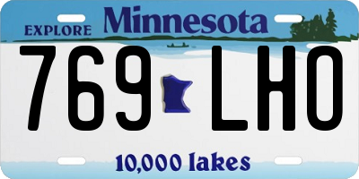 MN license plate 769LHO