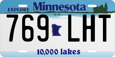 MN license plate 769LHT