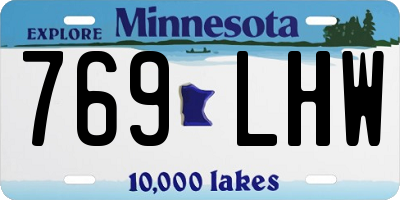 MN license plate 769LHW