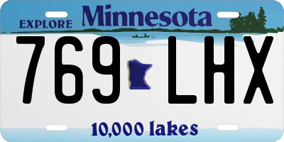 MN license plate 769LHX