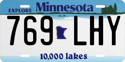MN license plate 769LHY