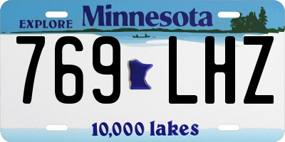 MN license plate 769LHZ