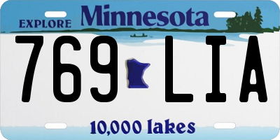 MN license plate 769LIA