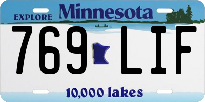 MN license plate 769LIF