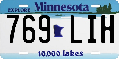 MN license plate 769LIH