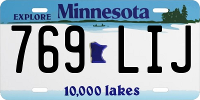 MN license plate 769LIJ