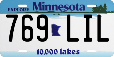 MN license plate 769LIL