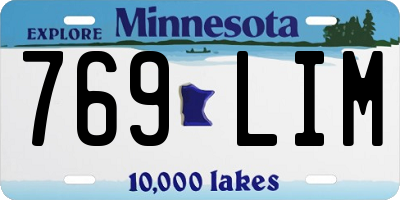 MN license plate 769LIM