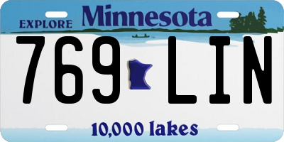 MN license plate 769LIN