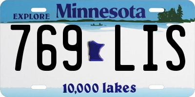 MN license plate 769LIS