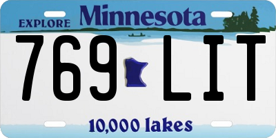 MN license plate 769LIT