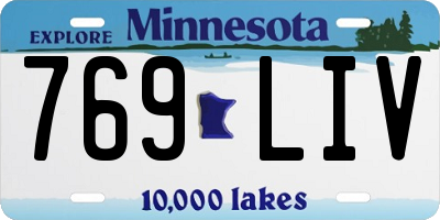MN license plate 769LIV