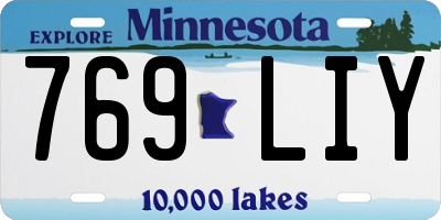 MN license plate 769LIY