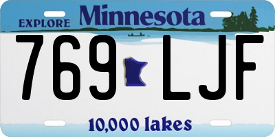 MN license plate 769LJF