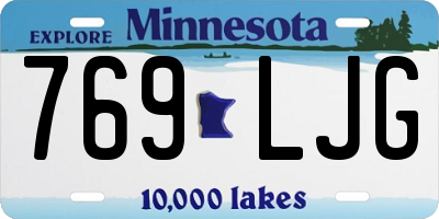 MN license plate 769LJG