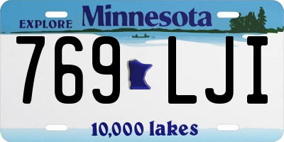 MN license plate 769LJI