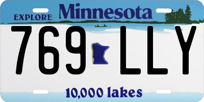 MN license plate 769LLY
