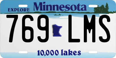 MN license plate 769LMS