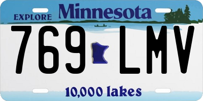 MN license plate 769LMV