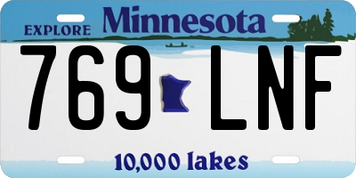 MN license plate 769LNF