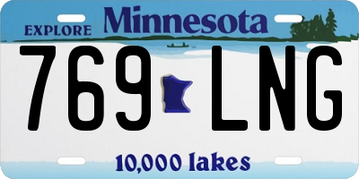 MN license plate 769LNG