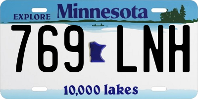 MN license plate 769LNH
