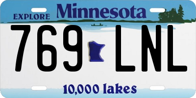 MN license plate 769LNL