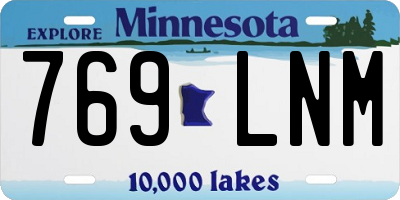 MN license plate 769LNM