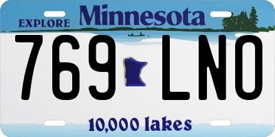 MN license plate 769LNO