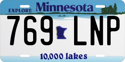 MN license plate 769LNP