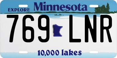 MN license plate 769LNR