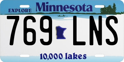 MN license plate 769LNS