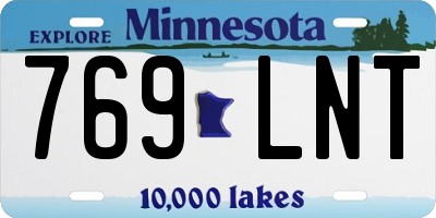 MN license plate 769LNT