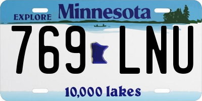 MN license plate 769LNU