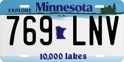 MN license plate 769LNV